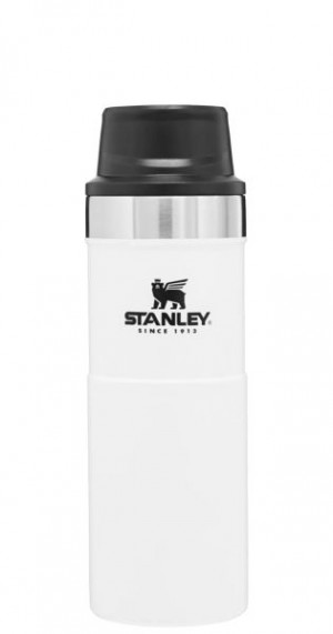 Stanley Classic Trigger-Action Travel 16 OZ Mugs White / Silver | USA-YBM073561