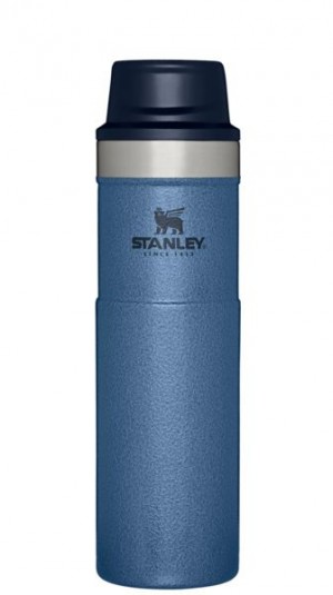 Stanley Classic Trigger-Action Travel 20 OZ Mugs Blue / Silver | USA-KWY107268