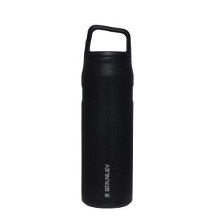 Stanley IceFlow™ With Cap And Carry+ Lid 24 OZ Water Bottles Black | USA-ALR386451