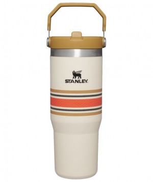 Stanley The Varsity Iceflow™ Flip Straw 30 OZ Tumbler Cream | USA-FRT520689