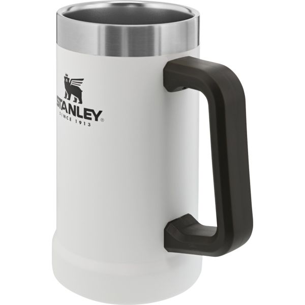 Stanley Adventure Big Grip Beer Stein 24 OZ Barware White / Silver / Black | USA-TRG501496