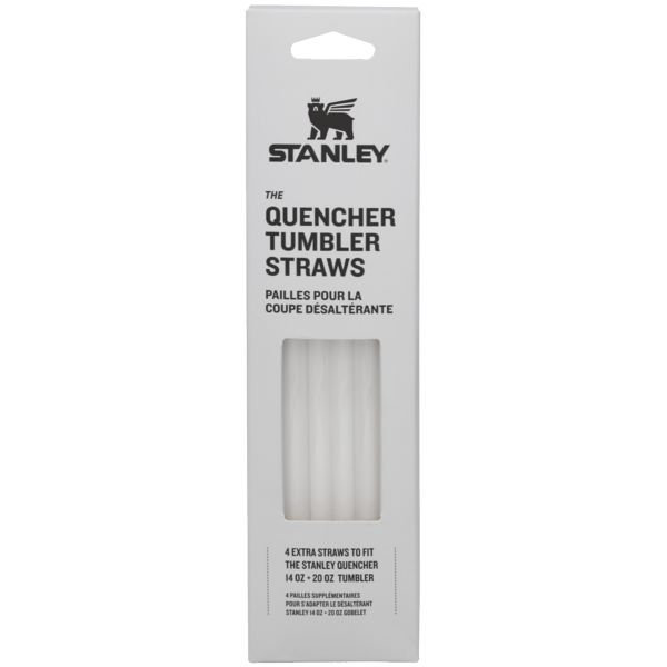 Stanley Adventure Quencher Travel Tumbler-Straw 14 OZ To 20 OZ 4-Pack Replacement Straw White | USA-DHP324615