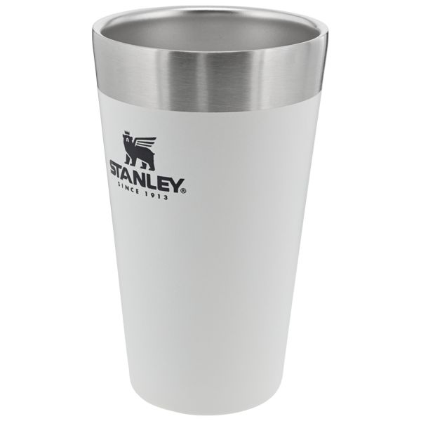 Stanley Adventure Stacking Beer Pint 16 OZ Barware White / Silver | USA-NYW976803