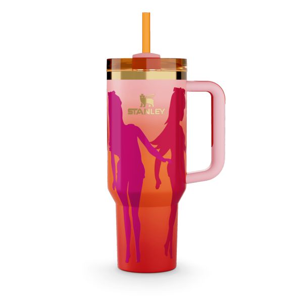 Stanley Barbie 60s Twist N Turn Quencher Tumbler 40 OZ Red / Pink / Gold | USA-ZBS246518