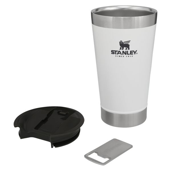 Stanley Classic Stay Chill Beer Pint 16 OZ Barware White / Silver | USA-XYA423605