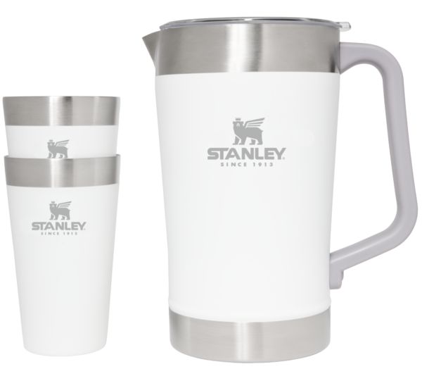 Stanley Classic Stay Chill Beer Pitcher Set Barware White / Silver | USA-ETF076842