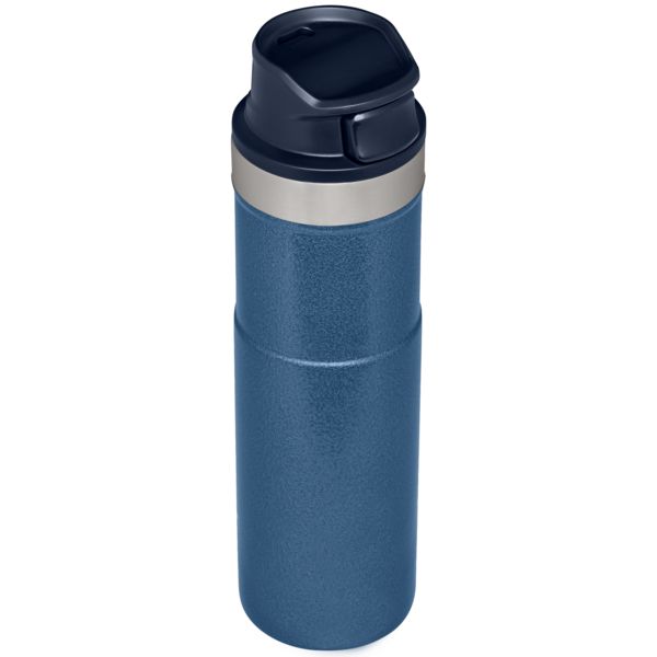 Stanley Classic Trigger-Action Travel 20 OZ Mugs Blue / Silver | USA-KWY107268