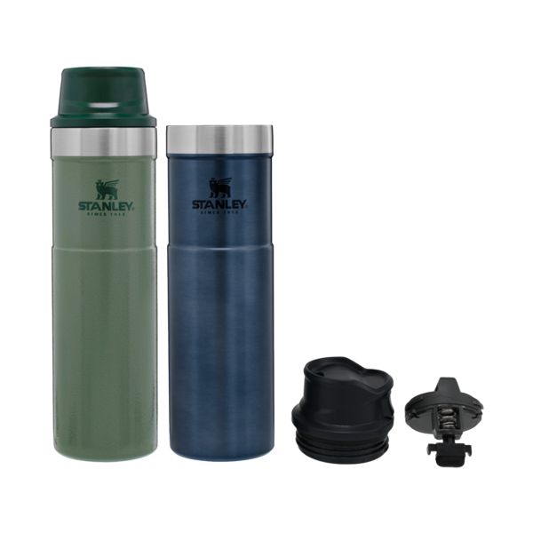 Stanley Classic Trigger-Action Travel 20 OZ 2-pack Mugs Green | USA-MRZ801936