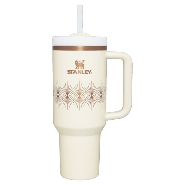 Stanley Deco Collection Quencher H2.0 FlowState™ Tumbler 40 OZ Cream | USA-NJK709528