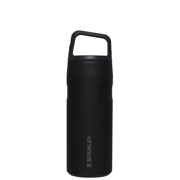 Stanley IceFlow™ With Cap And Carry+ Lid 16 OZ Water Bottles Black | USA-QTS594061