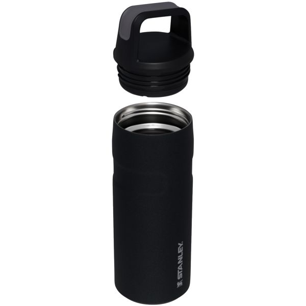 Stanley IceFlow™ With Cap And Carry+ Lid 16 OZ Water Bottles Black | USA-KAW984067