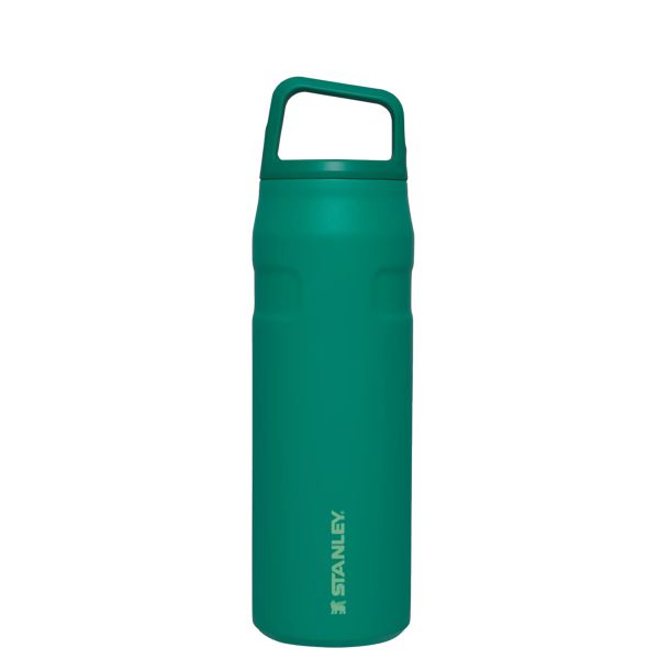 Stanley IceFlow™ With Cap And Carry+ Lid 24 OZ Water Bottles Deep Green | USA-CAI946350