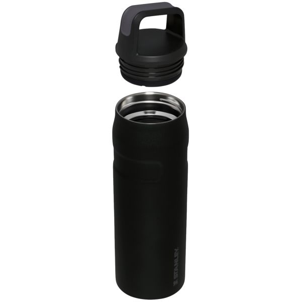 Stanley IceFlow™ With Cap And Carry+ Lid 24 OZ Water Bottles Black | USA-QMY103942