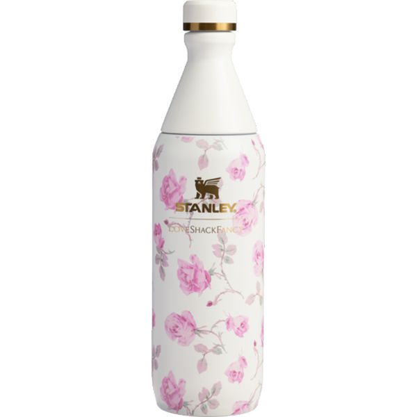 Stanley Loveshackfancy All Day Slim Bottle 20 OZ Pink / White / Gold | USA-LTP574608