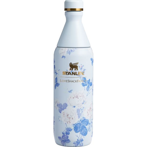 Stanley Loveshackfancy All Day Slim Bottle 20 OZ Blue / Pink / Gold | USA-GXV386704