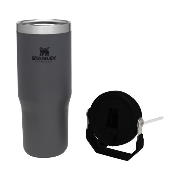 Stanley The IceFlow™ Flip Straw 30 OZ Tumbler Deep Grey | USA-HRJ749560