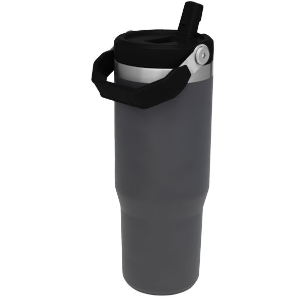 Stanley The IceFlow™ Flip Straw 30 OZ Tumbler Deep Grey | USA-HRJ749560