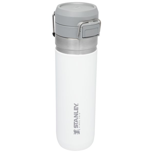 Stanley The Quick Flip Go 24 OZ Water Bottles White / Silver | USA-MOL761923