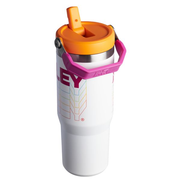 Stanley The Reverb IceFlow™ Flip Straw 30 OZ Tumbler White / Multicolor | USA-GRZ048957