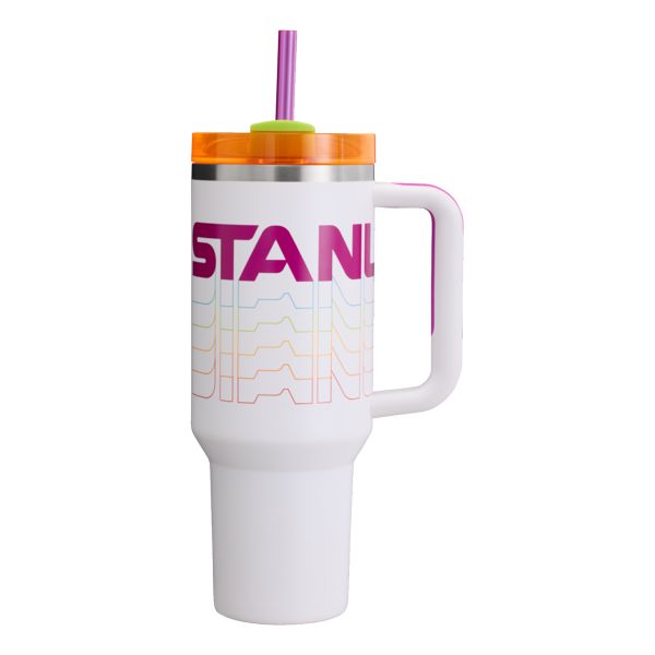 Stanley The Reverb Quencher H2.0 FlowState™ Tumbler 40 OZ White / Multicolor | USA-BNZ213479